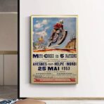 cartel de motocross vintage