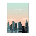 cartel vintage de nueva york
