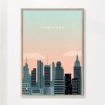 cartel vintage de nueva york
