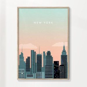 cartel vintage de nueva york