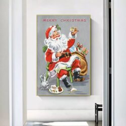 cartel de navidad vintage