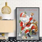 cartel de navidad vintage
