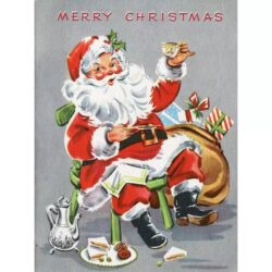 cartel de navidad vintage