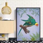 cartel de pajaros vintage 1