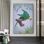 cartel de pajaros vintage 1
