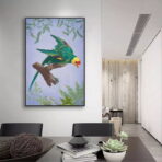 cartel de pajaros vintage 1