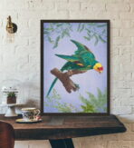 cartel de pajaros vintage 1