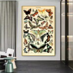 cartel vintage mariposa
