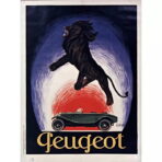 cartel peugeot vintage 1