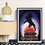 cartel peugeot vintage 1