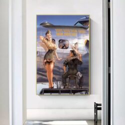 cartel de aviacion pin up