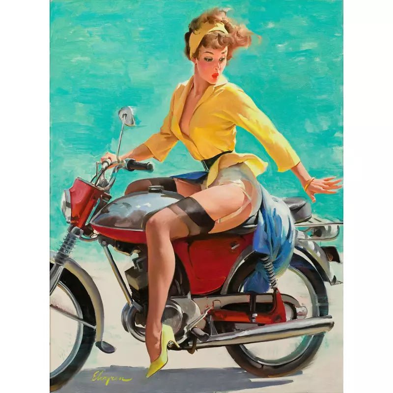 cartel de moto pin up cartel de moto pin up