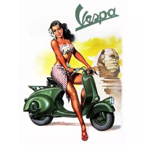 cartel pin up vespa