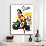 cartel pin up vespa