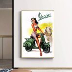 cartel pin up vespa