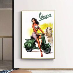 cartel pin up vespa