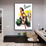 cartel pin up vespa