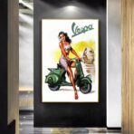 cartel pin up vespa