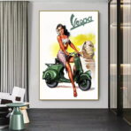 cartel pin up vespa