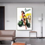 cartel pin up vespa