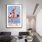 cartel vintage de piscina