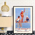 cartel vintage de piscina