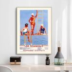cartel vintage de piscina