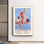 cartel vintage de piscina