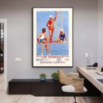 cartel vintage de piscina