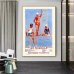 cartel vintage de piscina