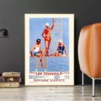 cartel vintage de piscina