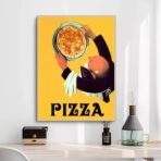 cartel de pizza vintage