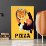 cartel de pizza vintage