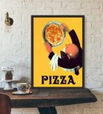 cartel de pizza vintage