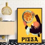 cartel de pizza vintage