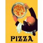 cartel de pizza vintage