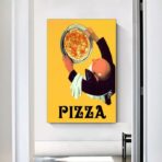 cartel de pizza vintage