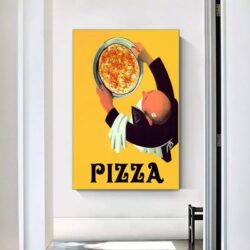 cartel de pizza vintage