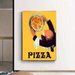 cartel de pizza vintage