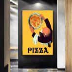 cartel de pizza vintage