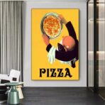 cartel de pizza vintage
