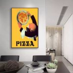 cartel de pizza vintage