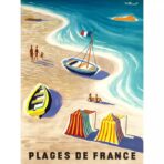 cartel de playa vintage