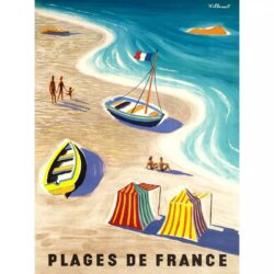 cartel de playa vintage