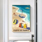 cartel de playa vintage