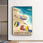 cartel de playa vintage