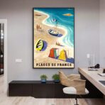 cartel de playa vintage