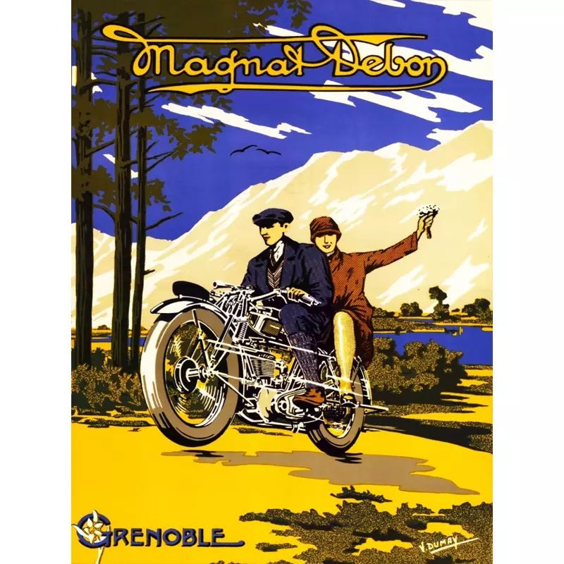 cartel publicitario de moto vintage cartel publicitario de moto vintage