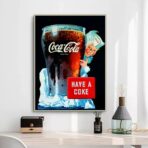 cartel publicitario vintage de coca cola