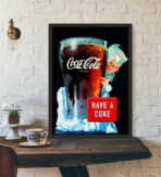 cartel publicitario vintage de coca cola